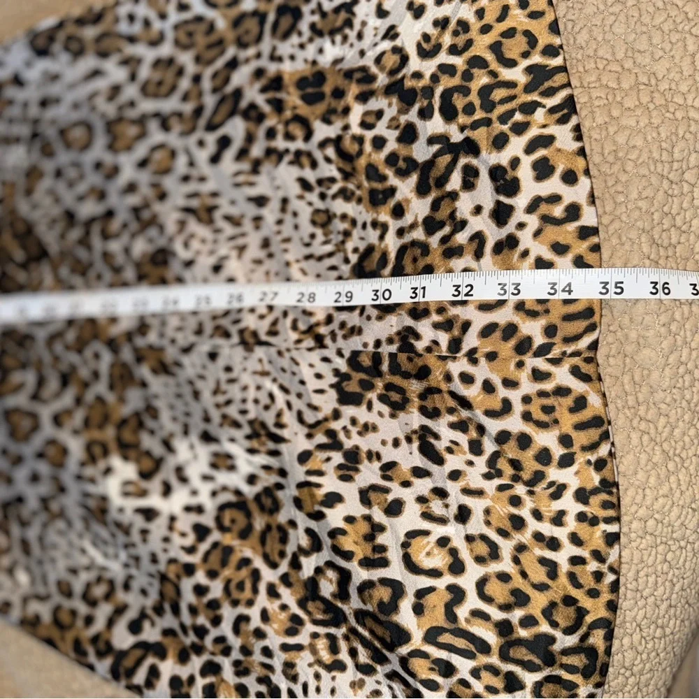 Banana Republic Black and tan leopard/ cheetah animal print Sheath Dress, satin - Picture 9 of 9